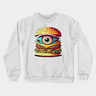 Burger with an eye Crewneck Sweatshirt